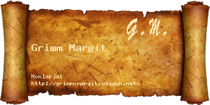 Grimm Margit névjegykártya